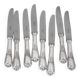Christofle Marly, 8 dessert knives, for dessert and cheese, silver-plated metal, 19.5cm.