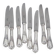 Christofle Marly, 8 dessert knives, for dessert and cheese, silver-plated metal, 19.5cm.