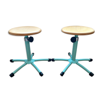 Industrial stool set of 2