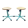 Industrial stool set of 2