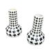 2 x ceramic / Pied de Poule vases / 1980s