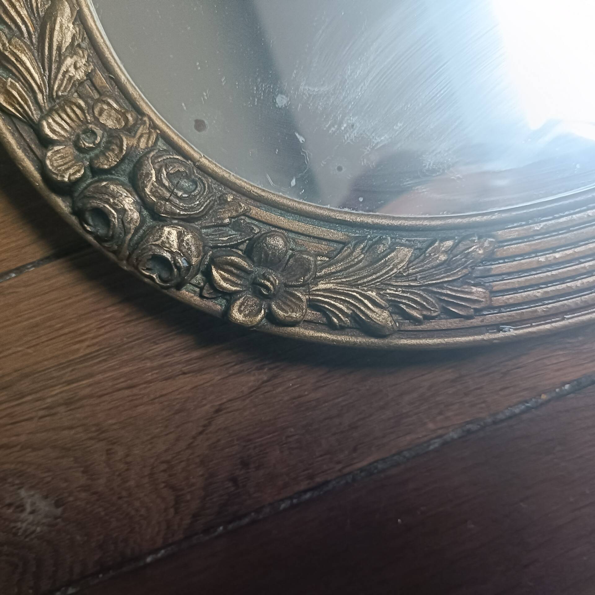 Art Deco oval mirror
