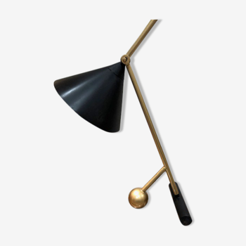 Lampe a poser noir or