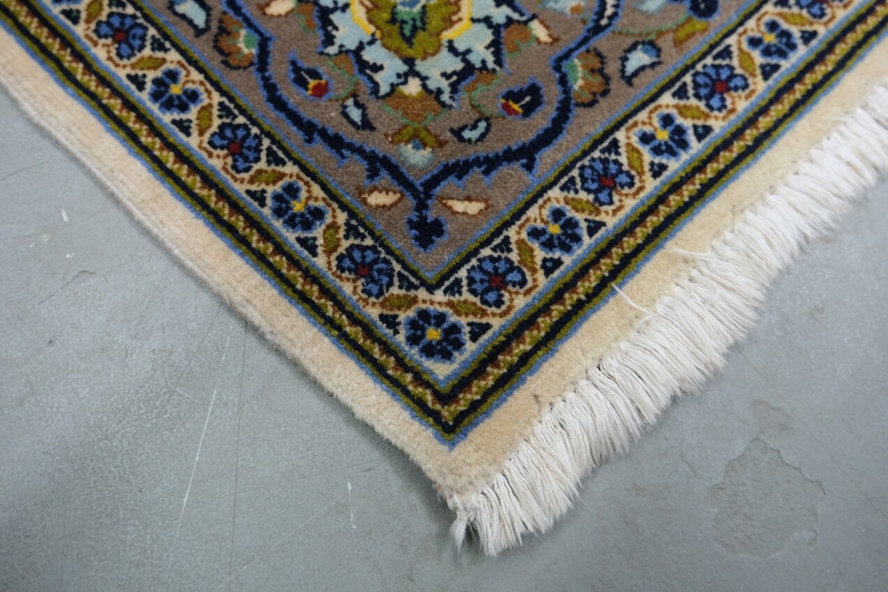 Vintage persian hand-woven keshan carpet ,240x141