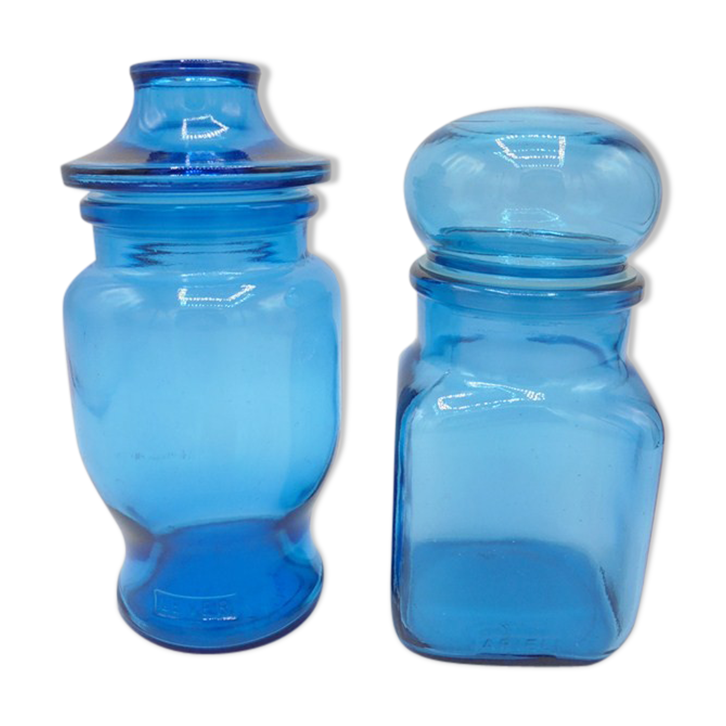 Duo de pots bleus