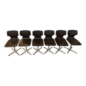 Lot 6 chaises Pagholz (Adam Stegner pour Flötotto)