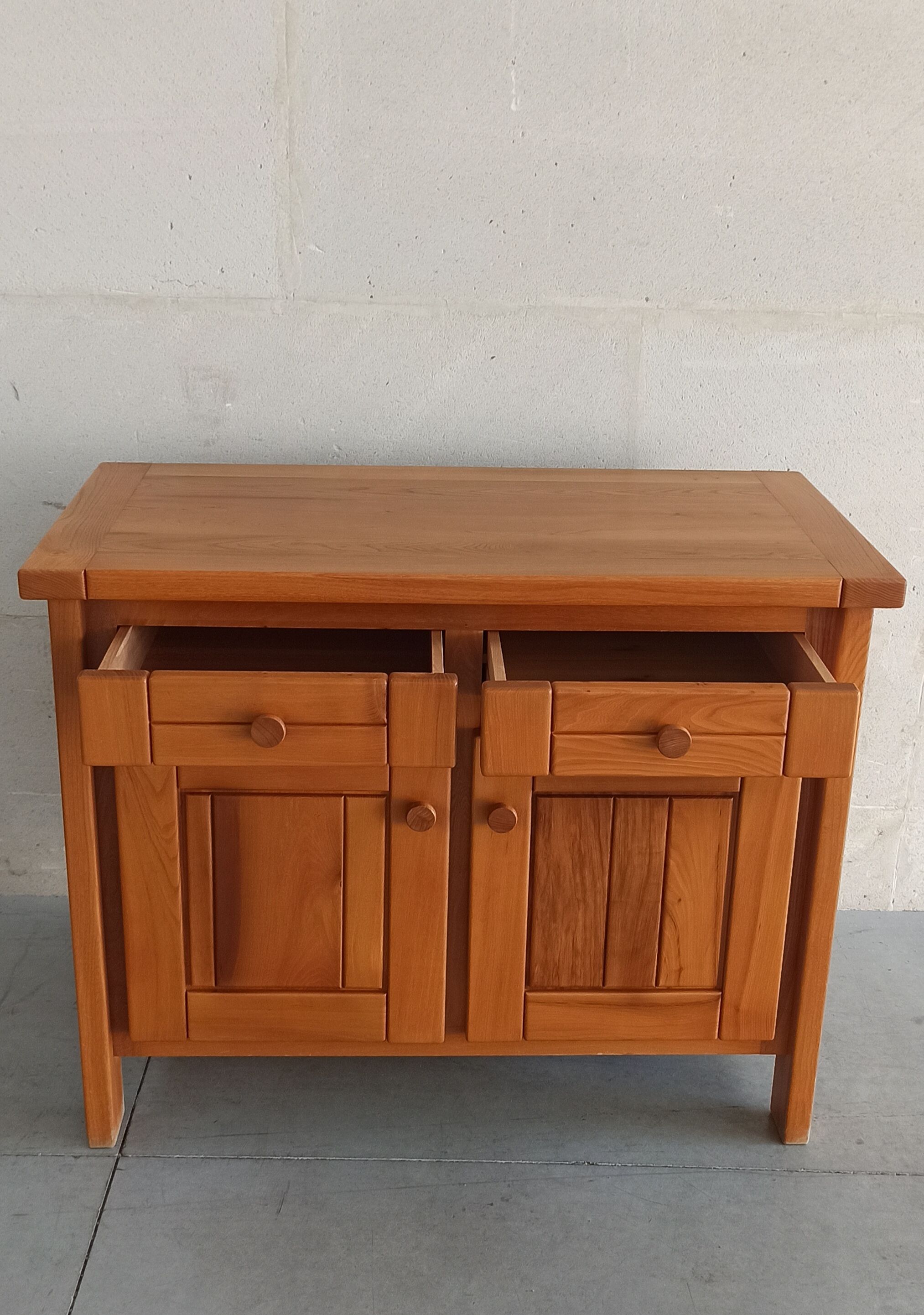 Elm sideboard Maison Regain, 80's