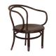 Fauteuil de bureau en bois courbé J.J  Kohn