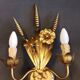 Wheat sheaf wall lamp, italy 1960s