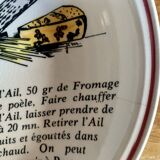 SIX vintage Gien spaghetti plates - Cordon Rouge Series
