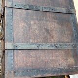 Small oak safe with iron reinforcements, 19th century