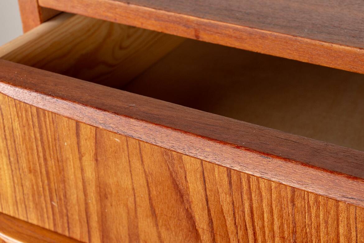 Large chest of drawers, seven-drawer chest, in teak, “Tallboy” model, Denmark 1