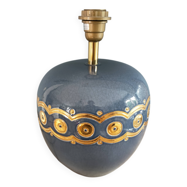 Pied de lampe en céramique Louis Drimmer, années 80