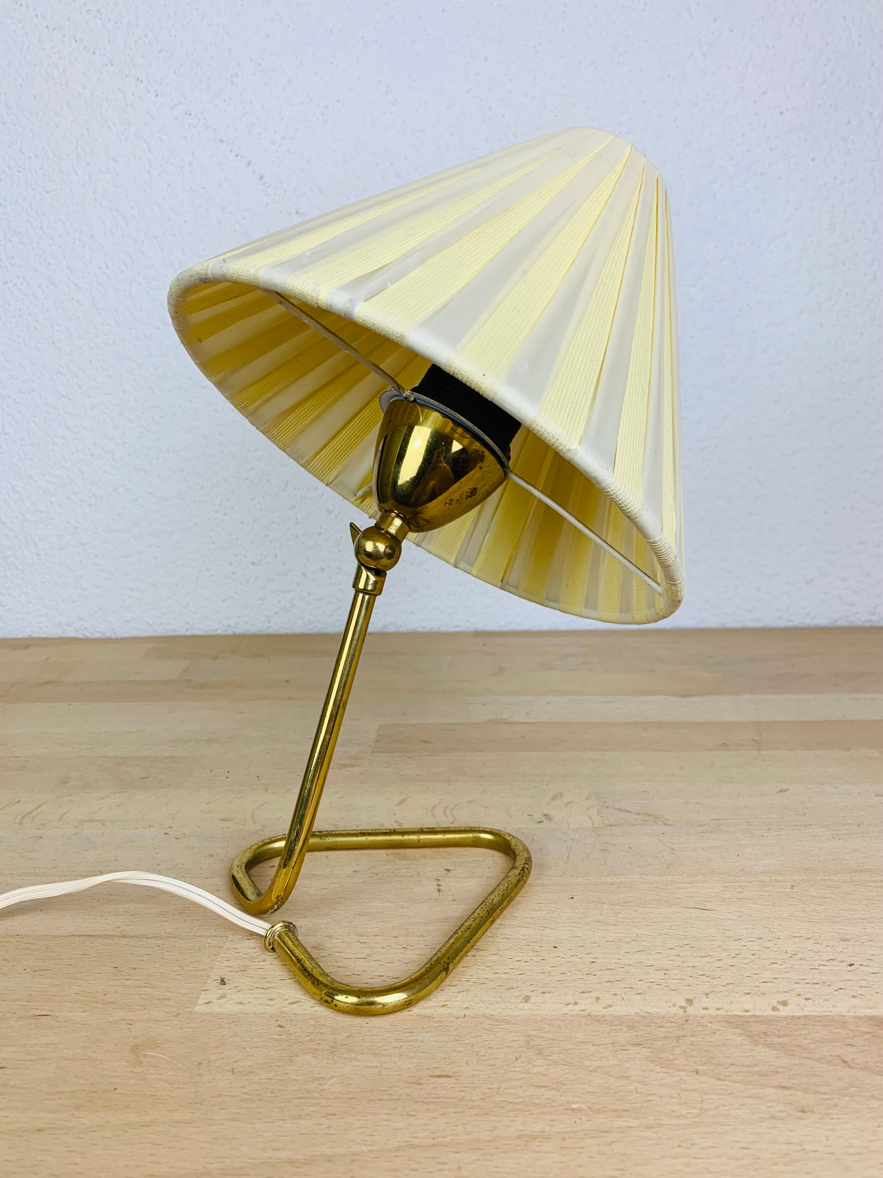 50s brass casserole lamp