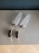 Pair of vintage molded glass wall sconces