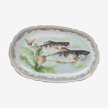 Plat à poisson en porcelaine