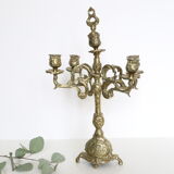 Candelabra and its smother, 5 lights, bronze