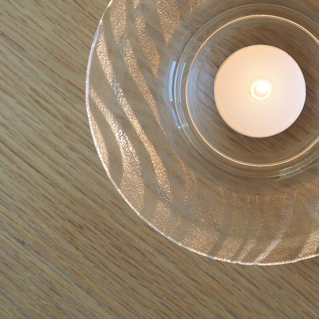 Holmegaard Skagerrak Set Of 3 - 2 Candle Holders, 1 Bowl - 1980S Denmark