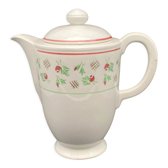 Théière/cafetière en céramique à motif floral