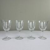 Engraved footed glasses