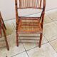 Paire de chaise pliante bambou vintage
