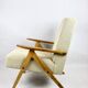 Fauteuil vintage beige boucle oak modèle b-310, années 1970