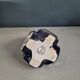 Pyramid vase Art Deco Moulin des Loups & Hamage Nord - blue and silver - Ref 959