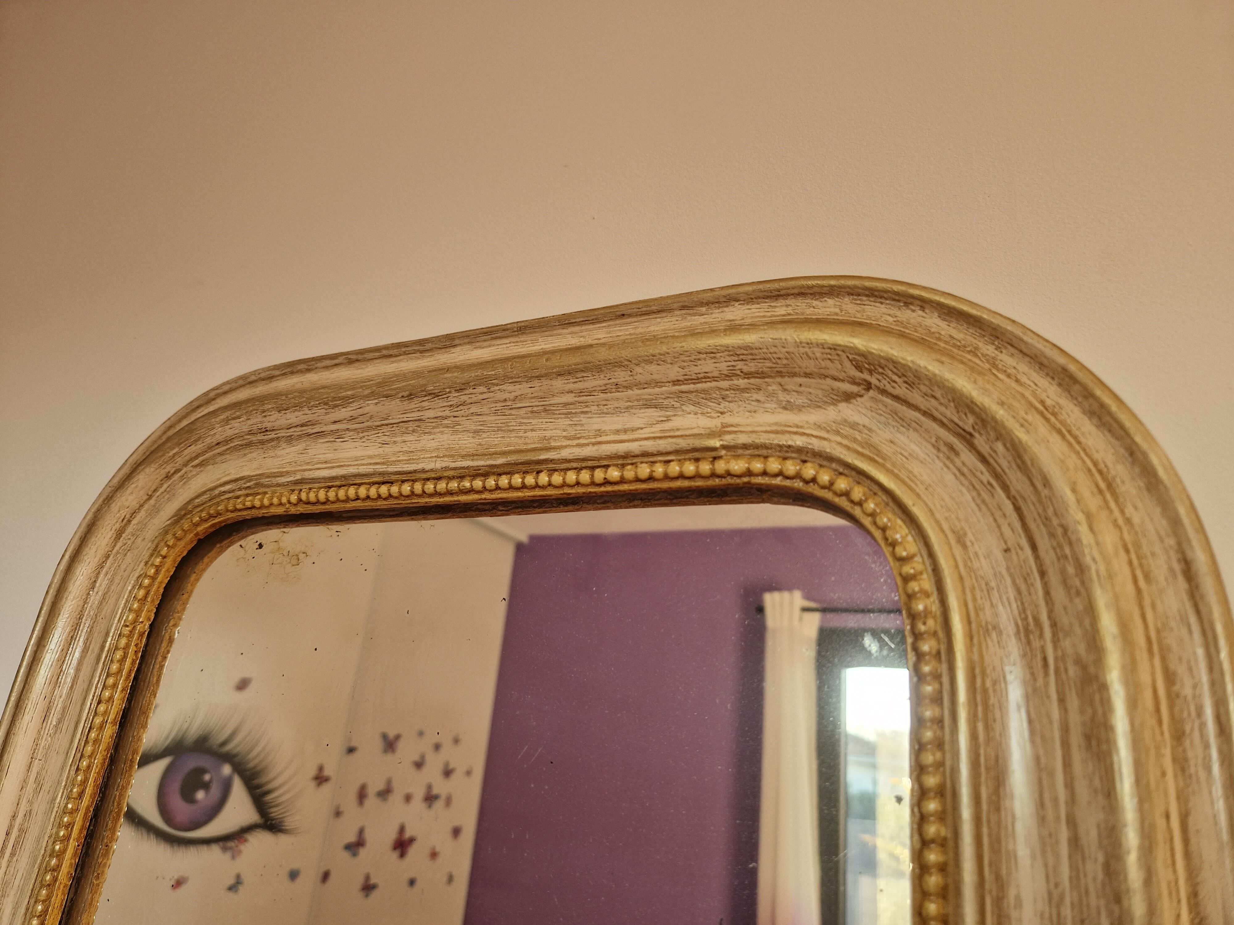 Miroir style Louis Philippe shabby chic 55 x 45 cm