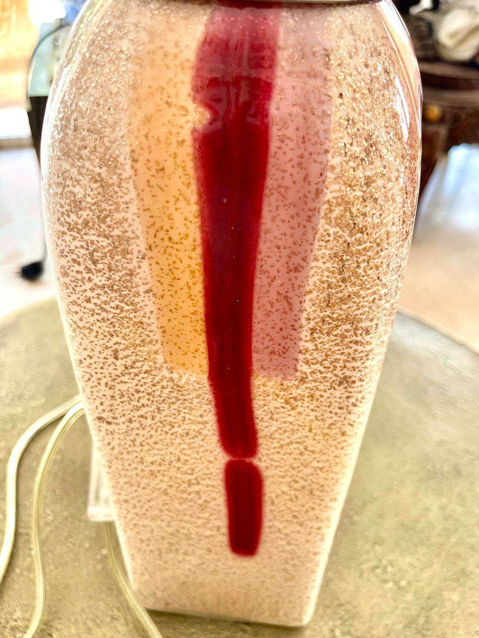 Lancetti Milano pied de lampe verre murano , Italie 1980s