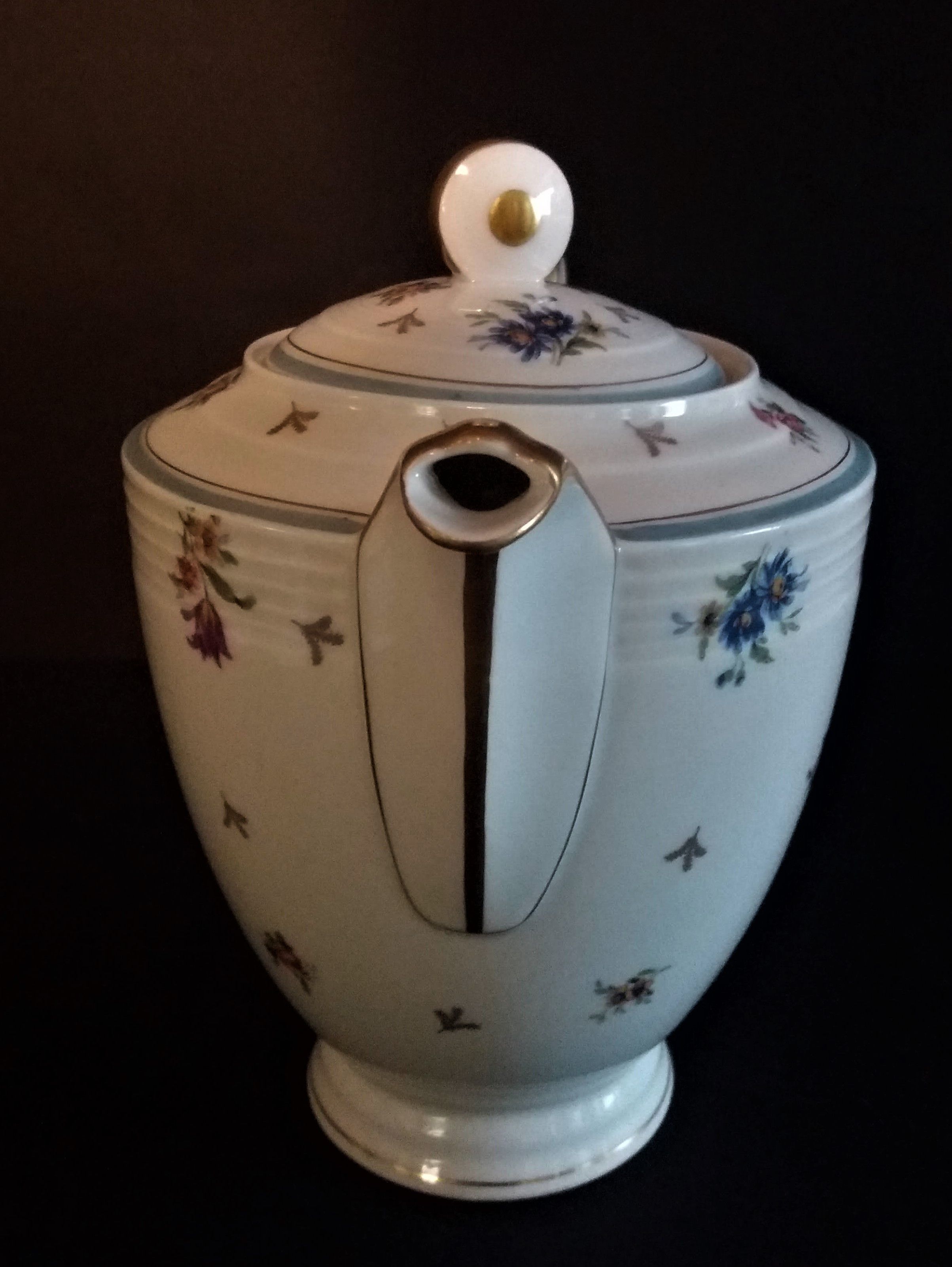 Porcelain coffee service of Limoges France era Art Deco