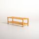 Scandinavian bamboo and rattan bench, second half of the 20th century