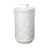 Airtight opal glass jar