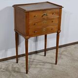 Small Living Room Table in Cherry and Walnut, Louis XVI Period – Late 18th Century
