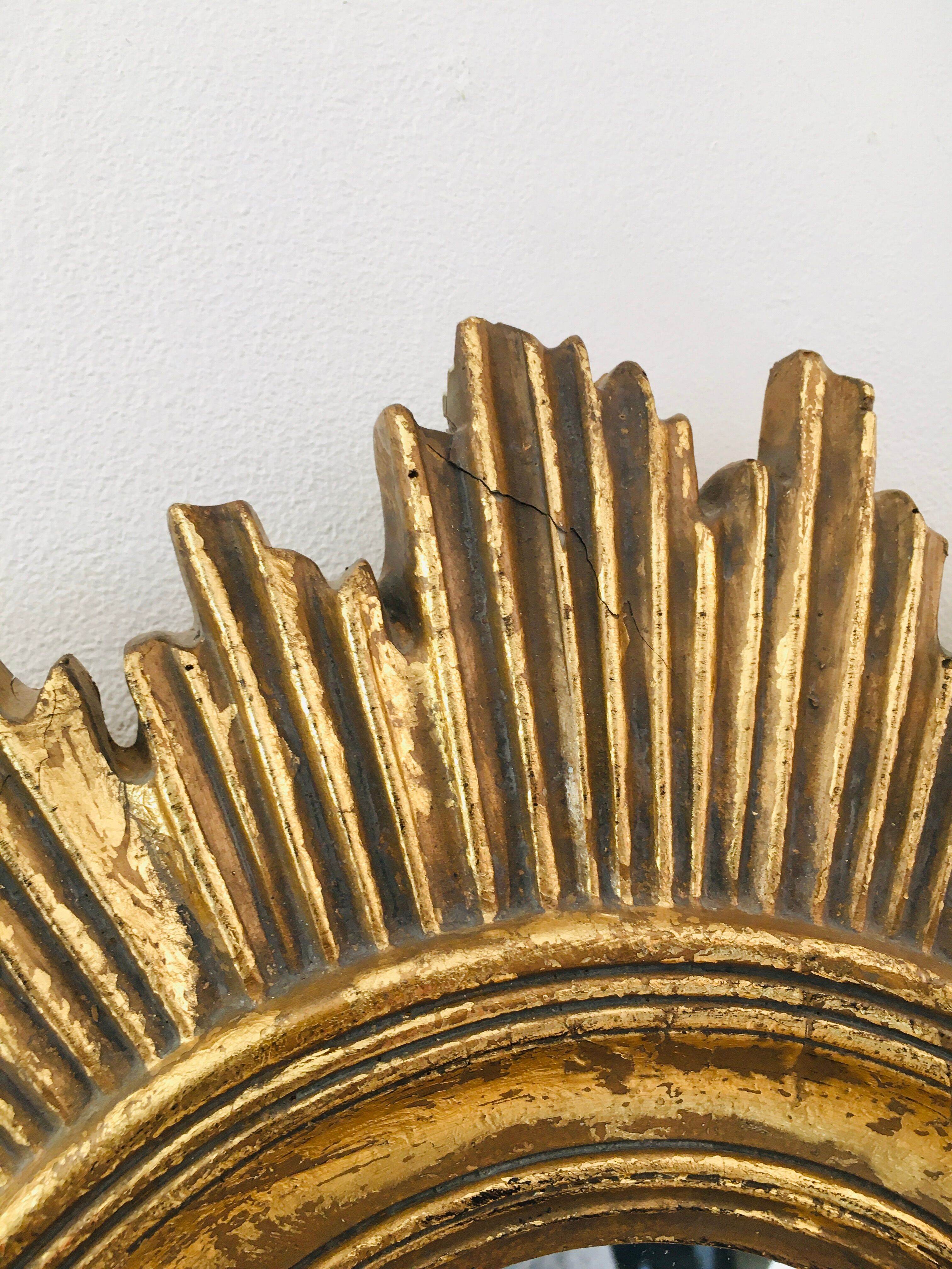 Golden sun mirror 44cm