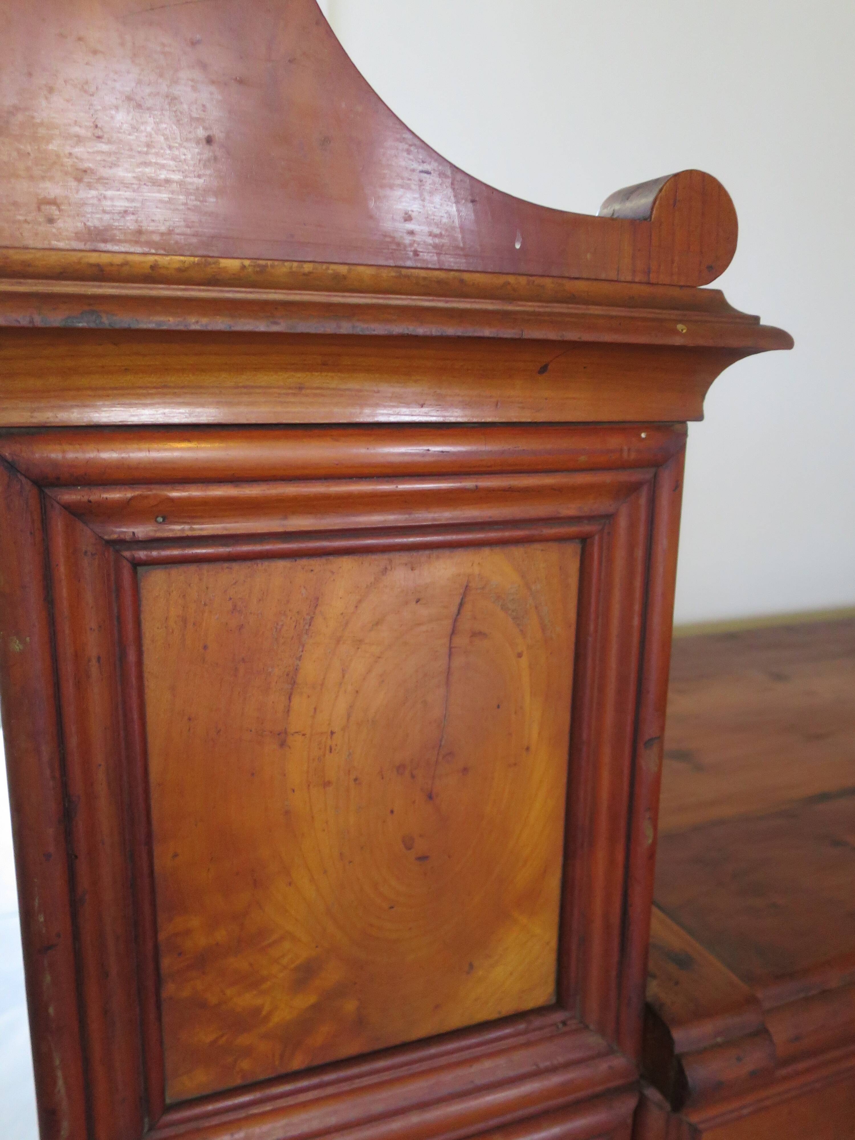 Antique trunk bench - Louis Philippe style - trunk seat - solid wood