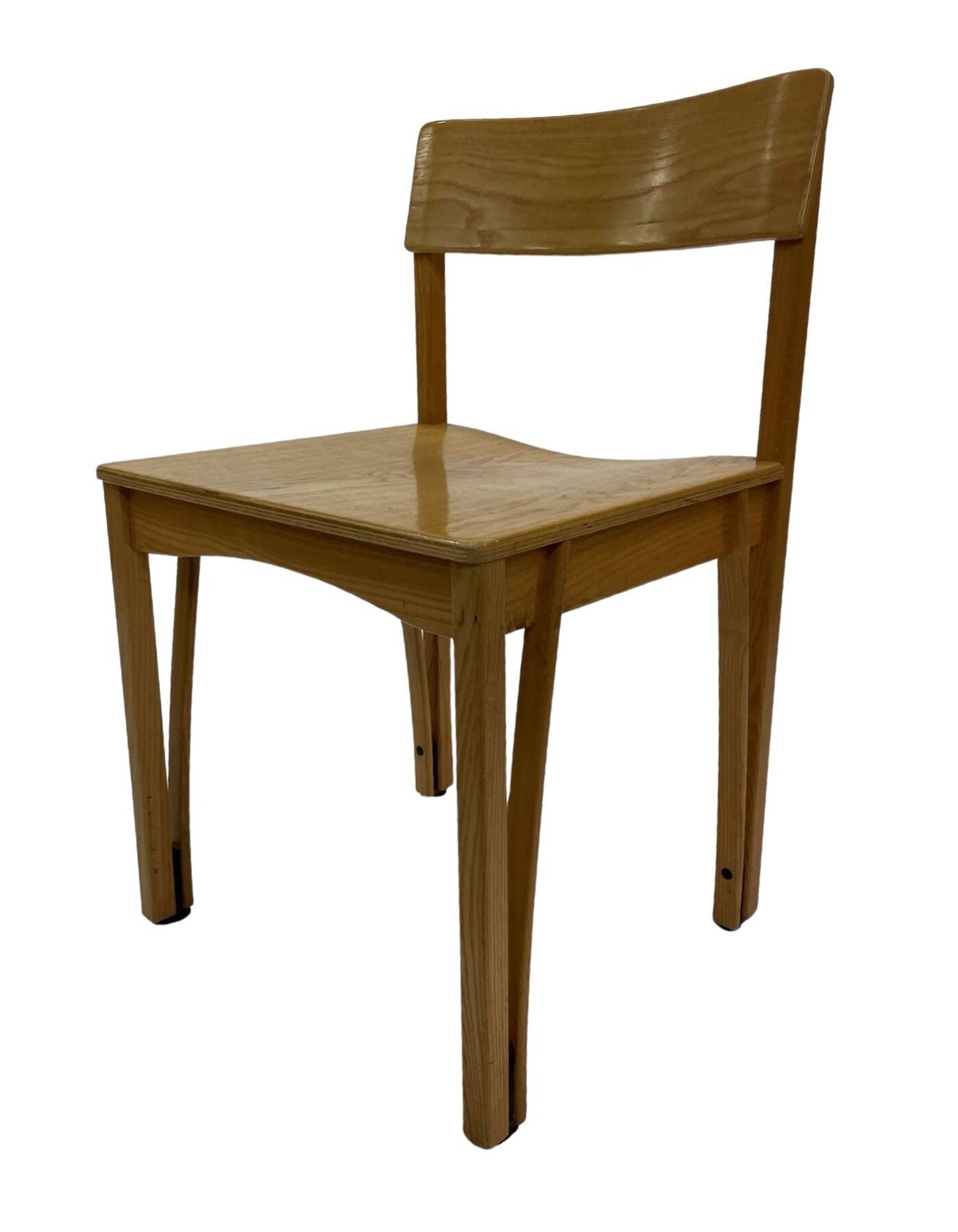 Vintage wooden chair 1980s minimalist design unique