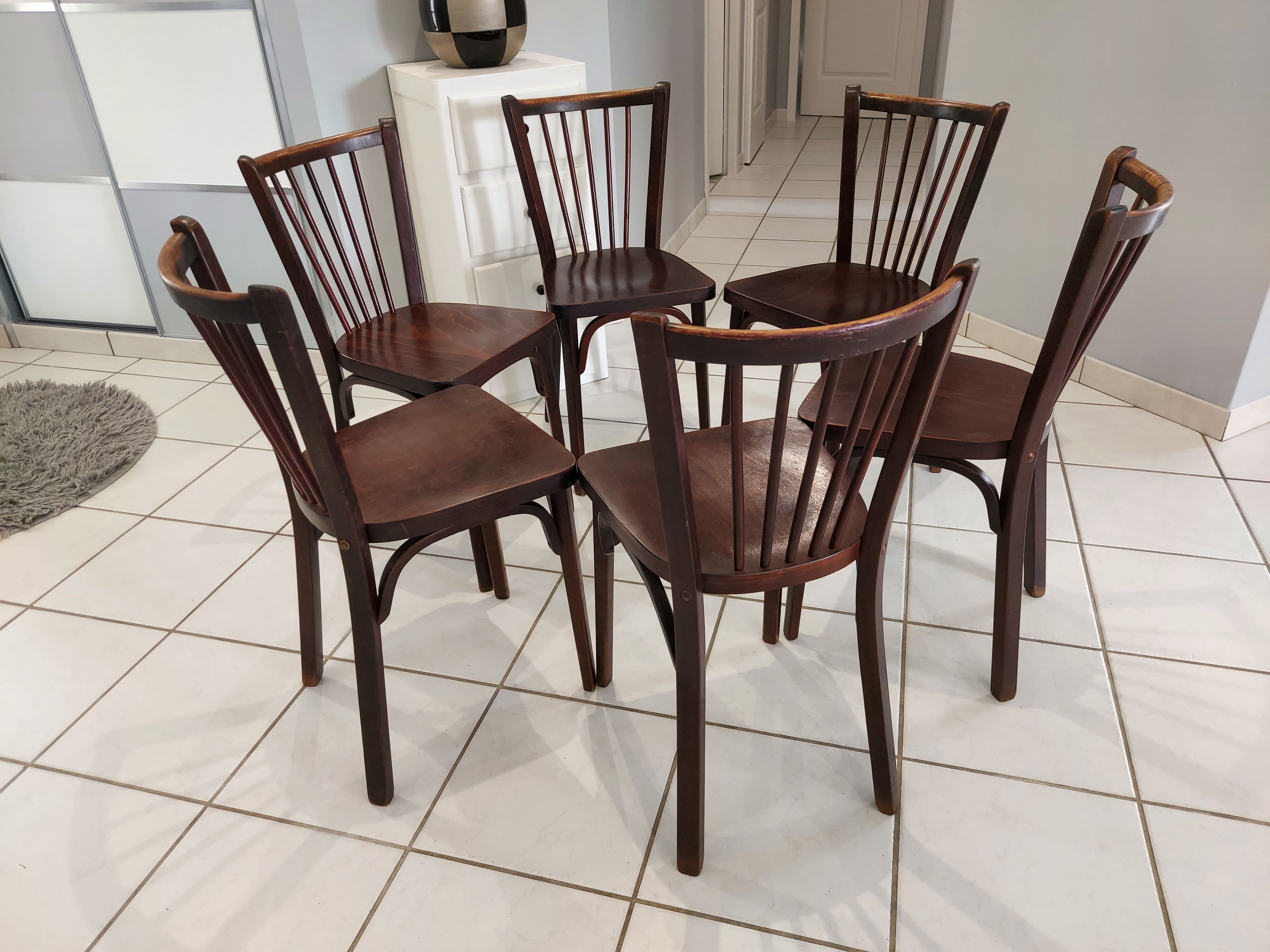 Suite of 6 chairs by Baumann 1960