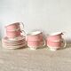 Pink vintage porcelain cups