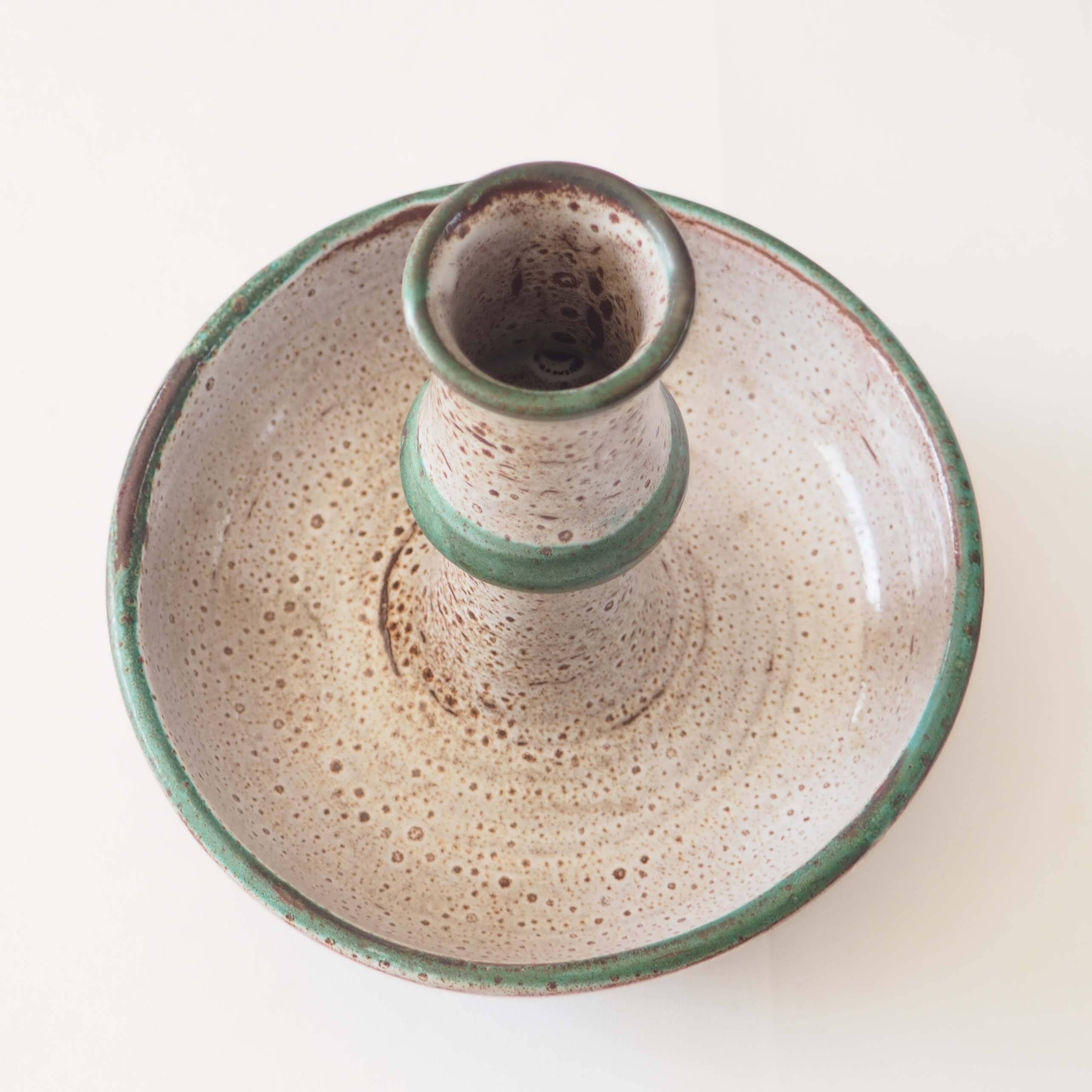 1950s ceramic candle holder