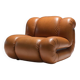 Velasquez Vintage Lounge Chair in Cognac Leather by Mimo Padova Italy