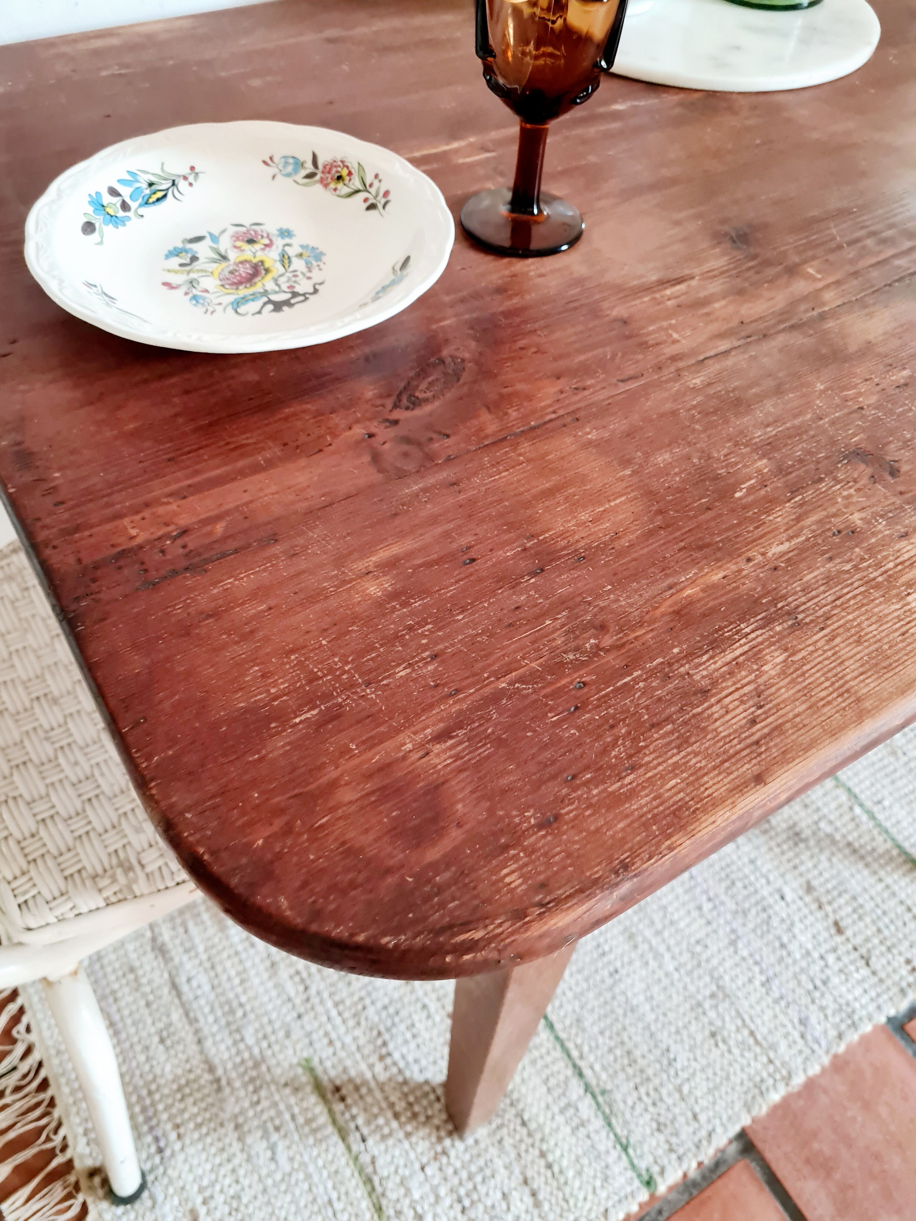 Old farm table 2 drawers