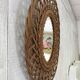 Vintage wicker mirror