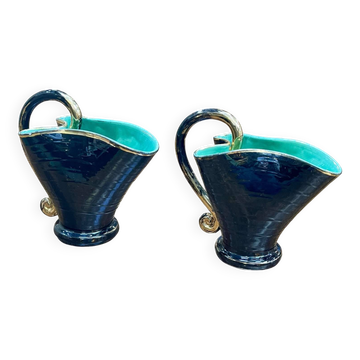 Pair of ceramic vases from Vallauris - 1970s