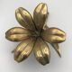 Vintage flower ashtray in solid gold-plated brass with six removable petals from the 60s/70s