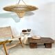 Suspension rattan saucer iron frame D:120 H:60