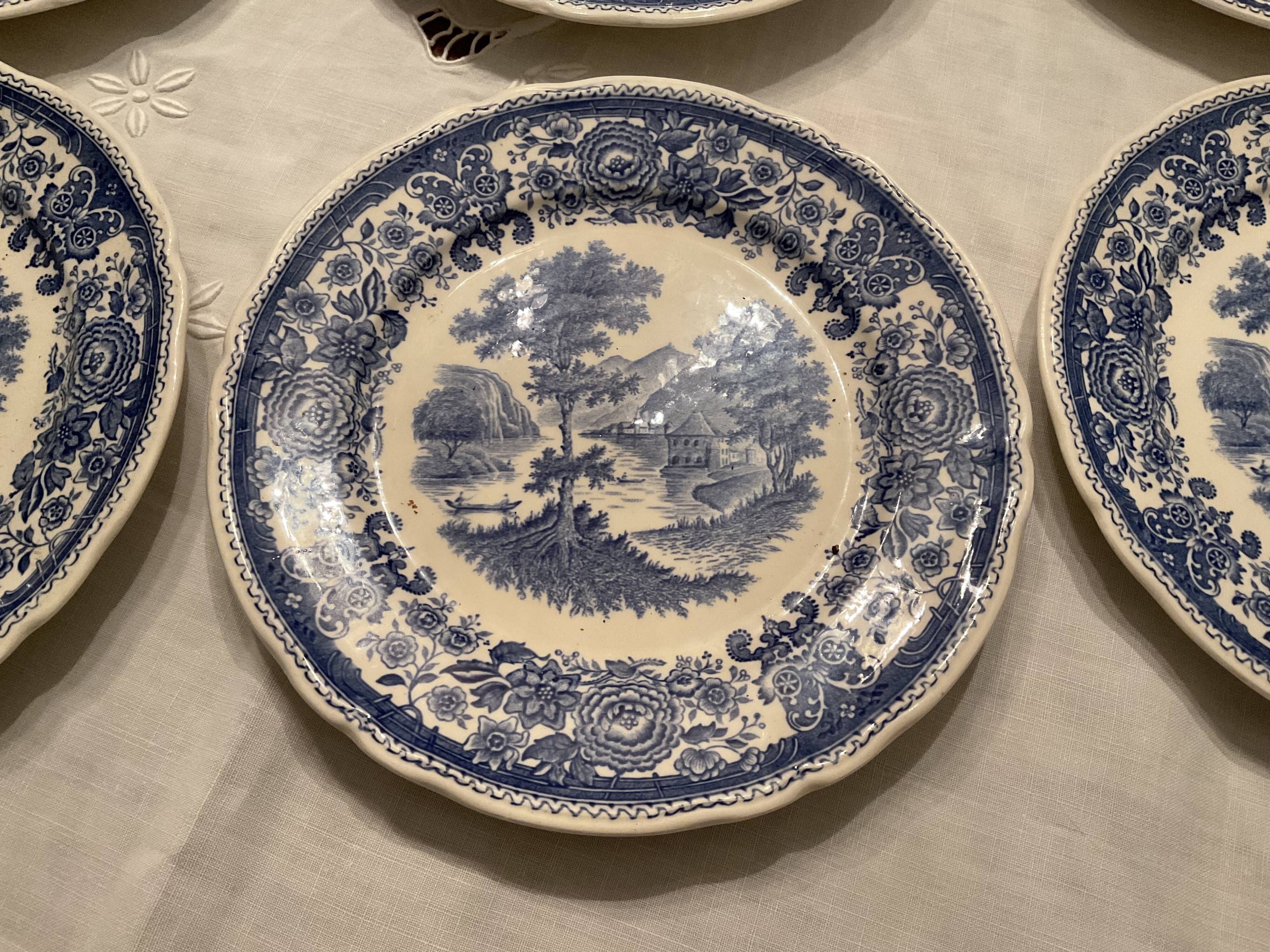 6 dessert plates. Burgeland . Villeroy and boch