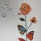Salvador Dali: Flordali II, The Butterfly Rose - Original signed lithograph