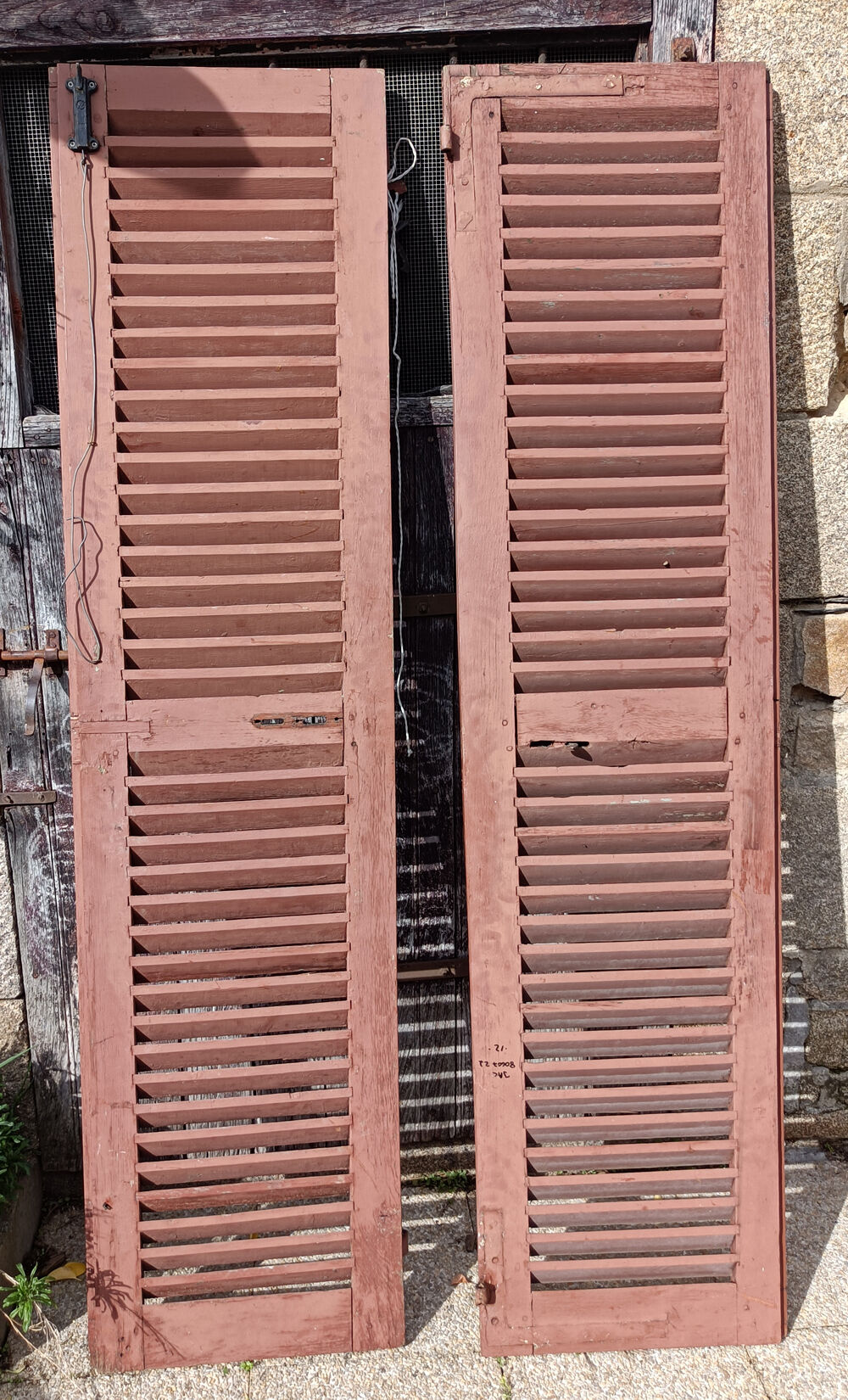 Pair of wooden shutters