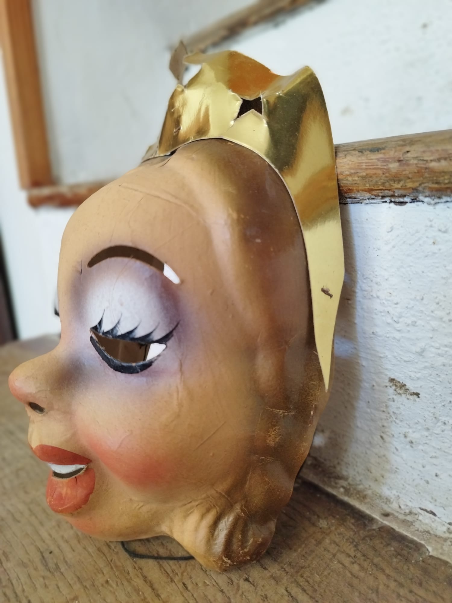 Carnival Mask Queen-Witch in boiled cardboard patented SGDG