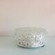 Vintage structured glass round ceiling lamp 60s-70s